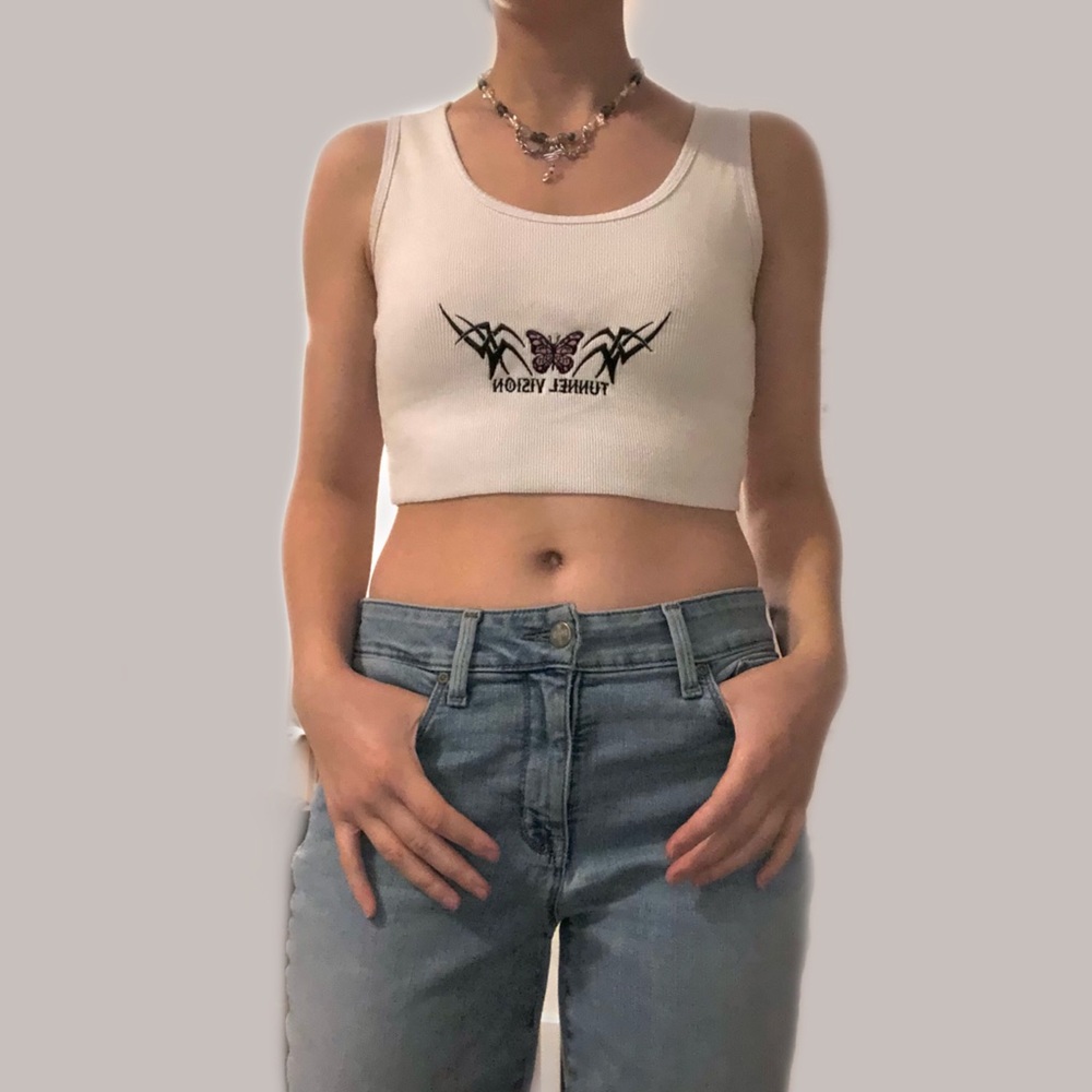 Tunnel Vision Butterfly Tramp Stamp Tank